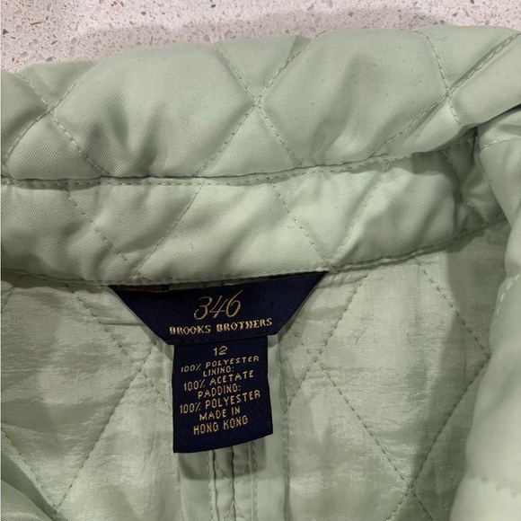 Brooks Brothers Mint Quilted Jacket - Size 12 - Picture 7 of 7